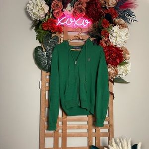 Ralph Lauren Sport Knit Zippered Sweater with Hoodie